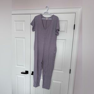 Smash & Tess 3/4 Length Heathered Purple Romper Size Medium